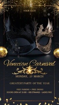 Black Masquerade Instagram Story template