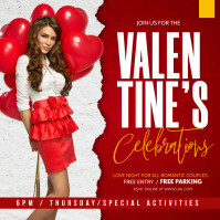 valentines party post Square (1:1) template